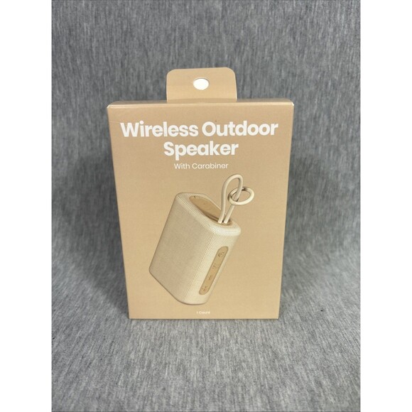 Wireless Outdoor Speaker Portable IP45 Water-Resistant 5W Fabric Carabiner - Picture 1 of 8